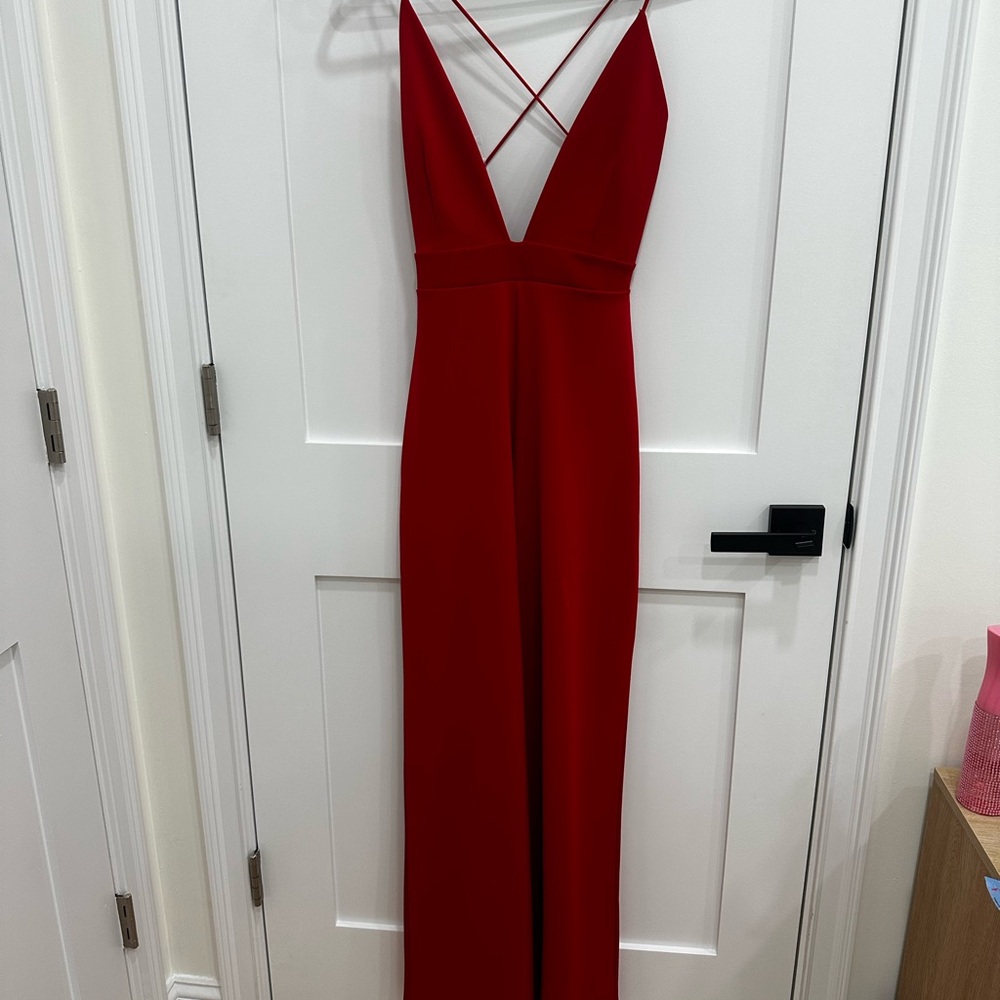 PrettyLittleThing Red Jumpsuit New With Tags